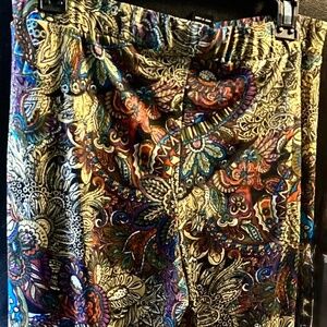 Beautiful multicolor wide leg soft flowing  pants size S